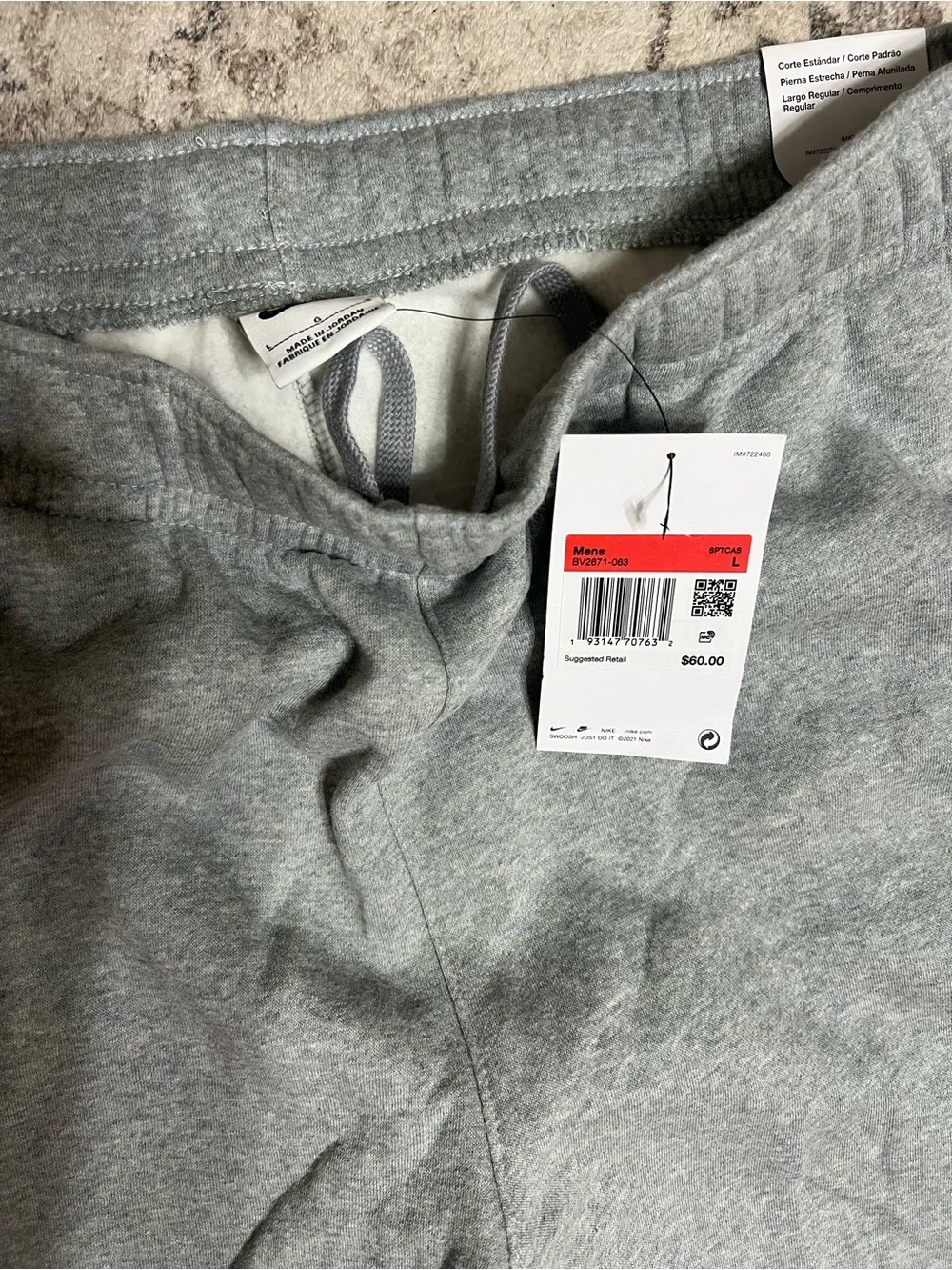 Nike Unisex Sportswear Club Fleece Joggers Grey